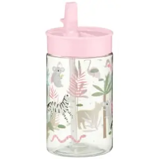 B&M Little Safari Kids Cup With Straw Lid - Pink 3 B&M Little Safari Kids Cup With Straw Lid - Pink