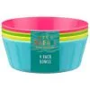 B&M Little Safari Picnic Bowls 4pk -Garden Furniture Shop 381384 kids 4pk colour bowls 5