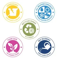 B&M Octavia Planter 28cm - Slate -Garden Furniture Shop 383769 383770 383772 383773 octavia planter slate pewter 28cm 38cm 1