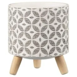 B&M Urban Eden Plant Pot On Tripod Stand - White