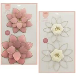 B&M Flower Wall Plaques 2pk - Pink -Garden Furniture Shop 392757 2pk metal wall flowers group