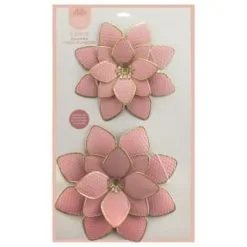 B&M Flower Wall Plaques 2pk - Pink -Garden Furniture Shop 392757 2pk metal wall flowers pink