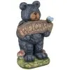 B&M Welcome Bear Garden Ornament -Garden Furniture Shop 392846 standing bear ornament