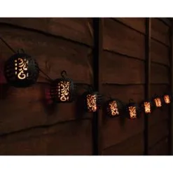 Mason & Jones - Gardening Specialists Morocco Solar Powered String Lights 8pk - Flame Effect