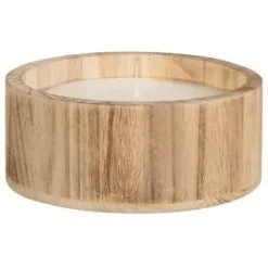 Simply Garden Natural Wood Bowl Candle