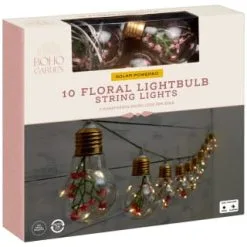Mason & Jones - Solar Specialists 10 Solar Floral Lightbulb String Lights -Garden Furniture Shop 392903 10 solar floral lightbulb string lights 21