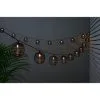 B&M 20 Solar Powered Black Rattan Effect String Lights -Garden Furniture Shop 392923 20 solar powered black rattan effect string lights
