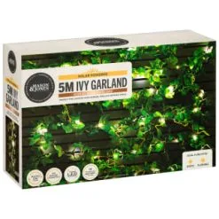 Mason & Jones - Solar Specialists Solar Powered Artificial Ivy Garland 5m 11 Mason & Jones - Solar Specialists Solar Powered Artificial Ivy Garland 5m -Garden Furniture Shop 392926 5m ivy garland with 60 warm white solar leds 4