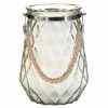 B&M Large Faceted Glass Candle With Rope Handle - Cream -Garden Furniture Shop 392940 superbloom large faceted glass candle with rope handle cream 2