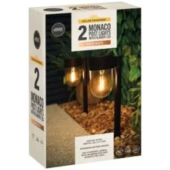 Mason & Jones - Solar Specialists Monaco Solar Powered Post Lights 2pk -Garden Furniture Shop 392976 monaco solar powered post lights 3