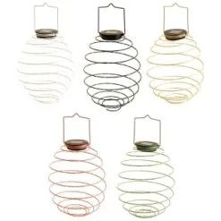 B&M Solar Powered Spiral Lantern - Black -Garden Furniture Shop 393012 solar powered spiral lantern group