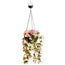 Mason & Jones - Solar Specialists Solar Powered Artificial Floral Hanging Basket -Garden Furniture Shop 393030 solar powered artificial floral hanging basket 3