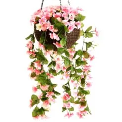 Mason & Jones - Solar Specialists Solar Powered Artificial Floral Hanging Basket -Garden Furniture Shop 393030 solar powered artificial floral hanging basket 4