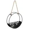 B&M Urban Eden Round Hanging Planter - Black -Garden Furniture Shop 393068 urban eden round hanging black planter