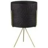 B&M Leaf Embossed Planter On Gold Stand - Black -Garden Furniture Shop 393073 ceramic leaf emboss planter on gold stand black