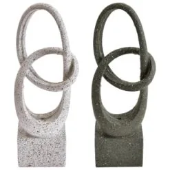 B&M Solar Sculpture With Micro LED - Light Grey -Garden Furniture Shop 393079 solar sculpture with micro leds group