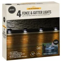 Mason & Jones - Solar Specialists Solar Powered Fence & Gutter Lights - Black 4pk 7 Mason & Jones - Solar Specialists Solar Powered Fence & Gutter Lights - Black 4pk -Garden Furniture Shop 393085 4pk solar powered fence and gutter lights black 3