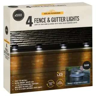 Mason & Jones - Solar Specialists Solar Powered Fence & Gutter Lights - Black 4pk 5 Mason & Jones - Solar Specialists Solar Powered Fence & Gutter Lights - Black 4pk - Image 3