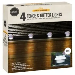 Mason & Jones - Solar Specialists Solar Powered Fence & Gutter Lights - White 4pk -Garden Furniture Shop 393086 4pk solar powered fence and gutter lights white 3