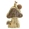 B&M Solar Rustic Mushroom Ornament With Snail -Garden Furniture Shop 393243 solar rustic mushroom ornament with snail