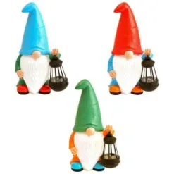 B&M Garden Gonk Ornament With Solar Lantern - Red 7 B&M Garden Gonk Ornament With Solar Lantern - Red -Garden Furniture Shop 393259 garden gonk ornament with solar lantern group