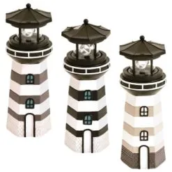 B&M Lighthouse Ornament With Rotating Solar Light - Grey 7 B&M Lighthouse Ornament With Rotating Solar Light - Grey -Garden Furniture Shop 393263 lighthouse ornament with rotating solar light group