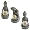 B&M Assorted Sitting Solar Buddha Garden Ornament 1 B&M Assorted Sitting Solar Buddha Garden Ornament -Garden Furniture Shop 393441 sitting buddha garden ornament with solar crackle ball group