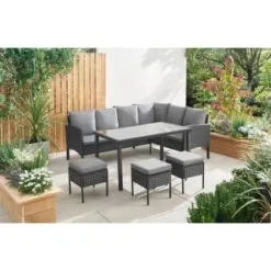 ALFRESCO LIVING Bali Large Corner Dining Set