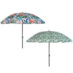 B&M Superbloom Sun Printed Parasol 1.8m - Leaf -Garden Furniture Shop 393761 superbloom sun 1 8m printed parsasol group