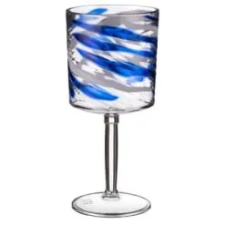 B&M Ocean Swirl Wine Glass 4pk