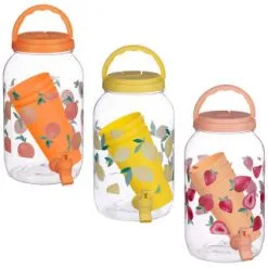 B&M Drinks Dispenser - Strawberries -Garden Furniture Shop 394274 fruit print dispenser main