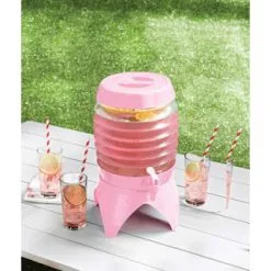B&M Collapsible Drinks Dispenser 5.4L - Pink -Garden Furniture Shop 394280 colaspable drink dispenser pink 3
