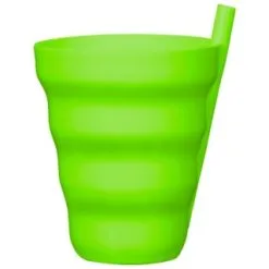 B&M Little Safari Straw Tumblers 8pk -Garden Furniture Shop 394349 8pk straw tumblers green
