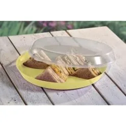 B&M Food Tray With Clear Lid - Yellow 10 B&M Food Tray With Clear Lid - Yellow -Garden Furniture Shop 394984 food tray with clear lid yellow