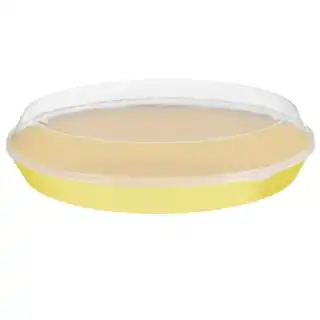 B&M Food Tray With Clear Lid - Yellow 3 B&M Food Tray With Clear Lid - Yellow