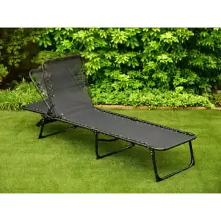 ALFRESCO LIVING Vancouver Premium 3 Position Folding Relaxer Bed - Black 5 ALFRESCO LIVING Vancouver Premium 3 Position Folding Relaxer Bed - Black - Image 3