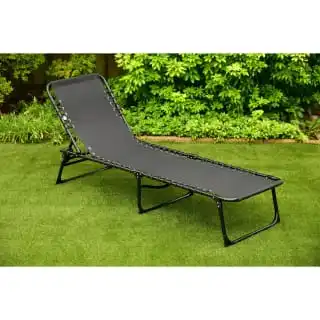ALFRESCO LIVING Vancouver Premium 3 Position Folding Relaxer Bed - Black 4 ALFRESCO LIVING Vancouver Premium 3 Position Folding Relaxer Bed - Black - Image 2
