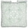 B&M Luxury Seat Pad - Green Floral Print -Garden Furniture Shop 396151 2 sided printed green floral shower resistant cushion