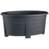 Mason & Jones - Gardening Specialists Oval Planter - Black -Garden Furniture Shop 397060 55cm oval planter black