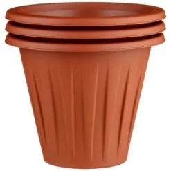 Simply Garden Terracotta Round Planters 3pk