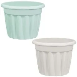 B&M Round Planter 40cm - Stone -Garden Furniture Shop 397074 397074 40cm round planter group 1