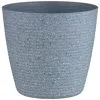 B&M Ribbed Speckled Plastic Planter - Light Grey -Garden Furniture Shop 397148 ribbed speckled plastic planter light grey